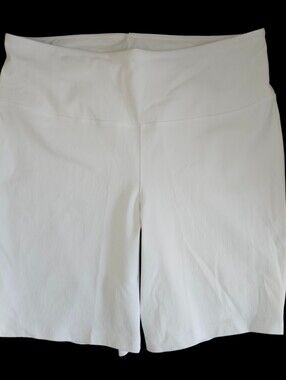 Women With Control by Renée Greenstein Size 2XL Stretch Bermuda Shorts White